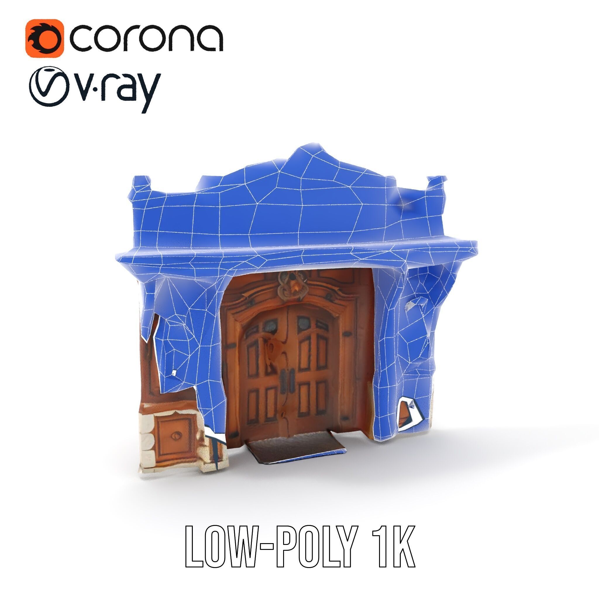 Victorian Style Storefront Model Pack Low-poly 3D model_32
