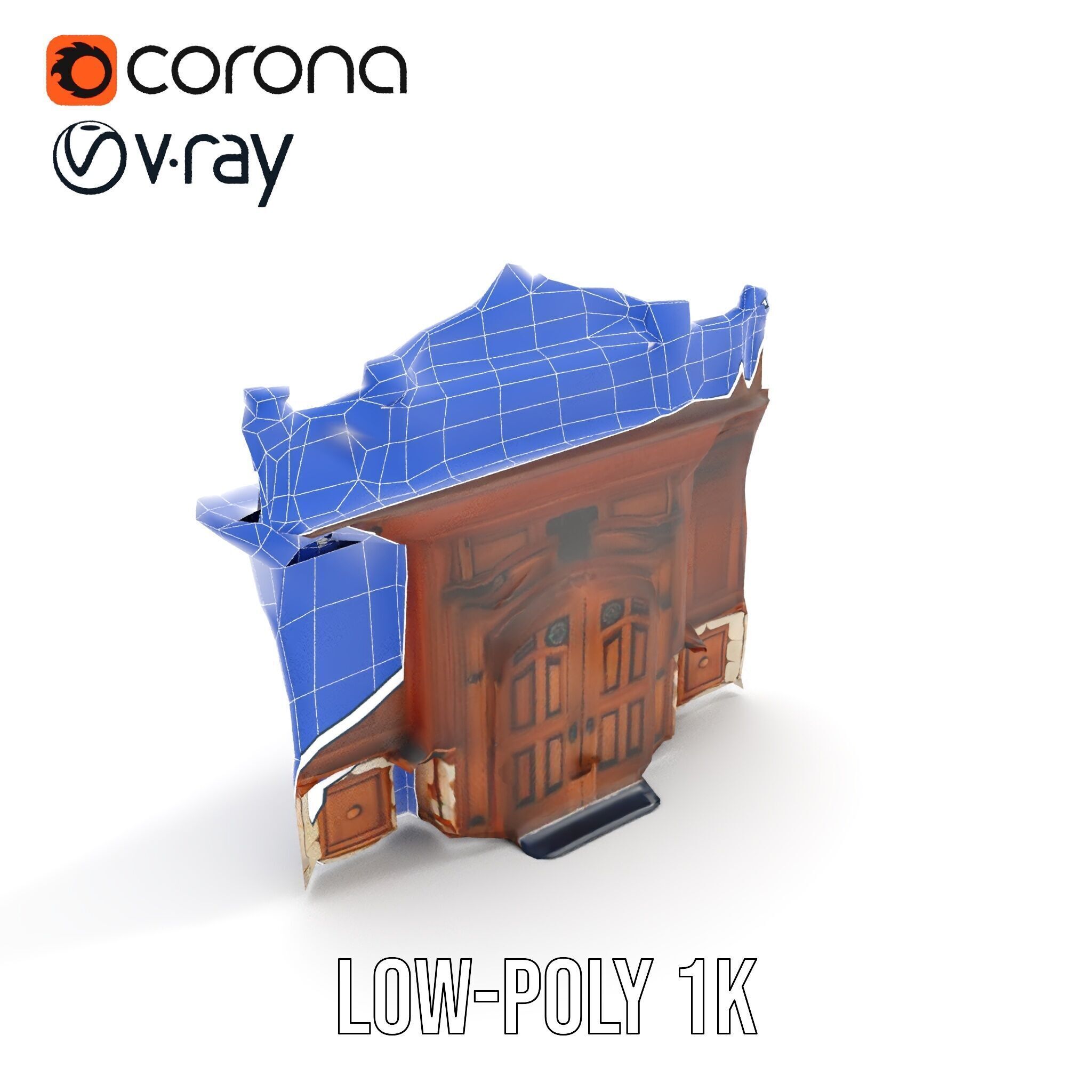 Victorian Style Storefront Model Pack Low-poly 3D model_16