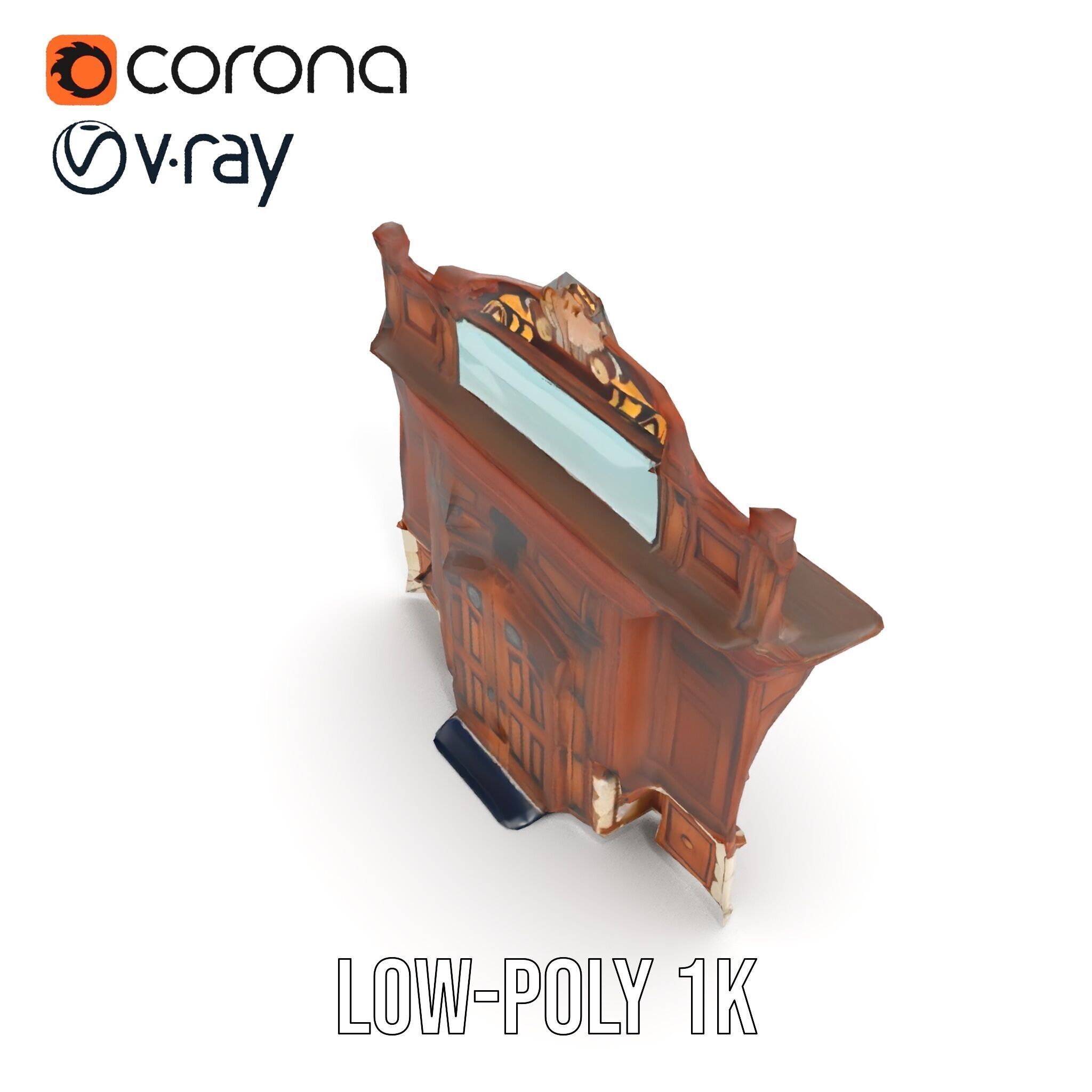 Victorian Style Storefront Model Pack Low-poly 3D model_18