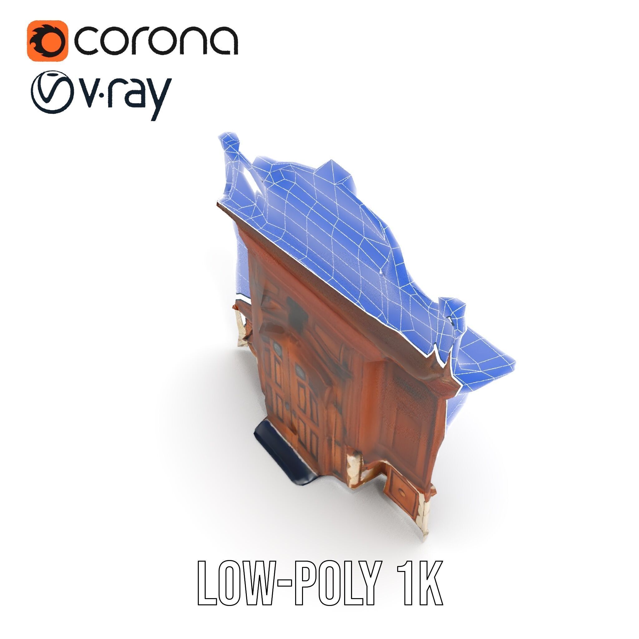 Victorian Style Storefront Model Pack Low-poly 3D model_20