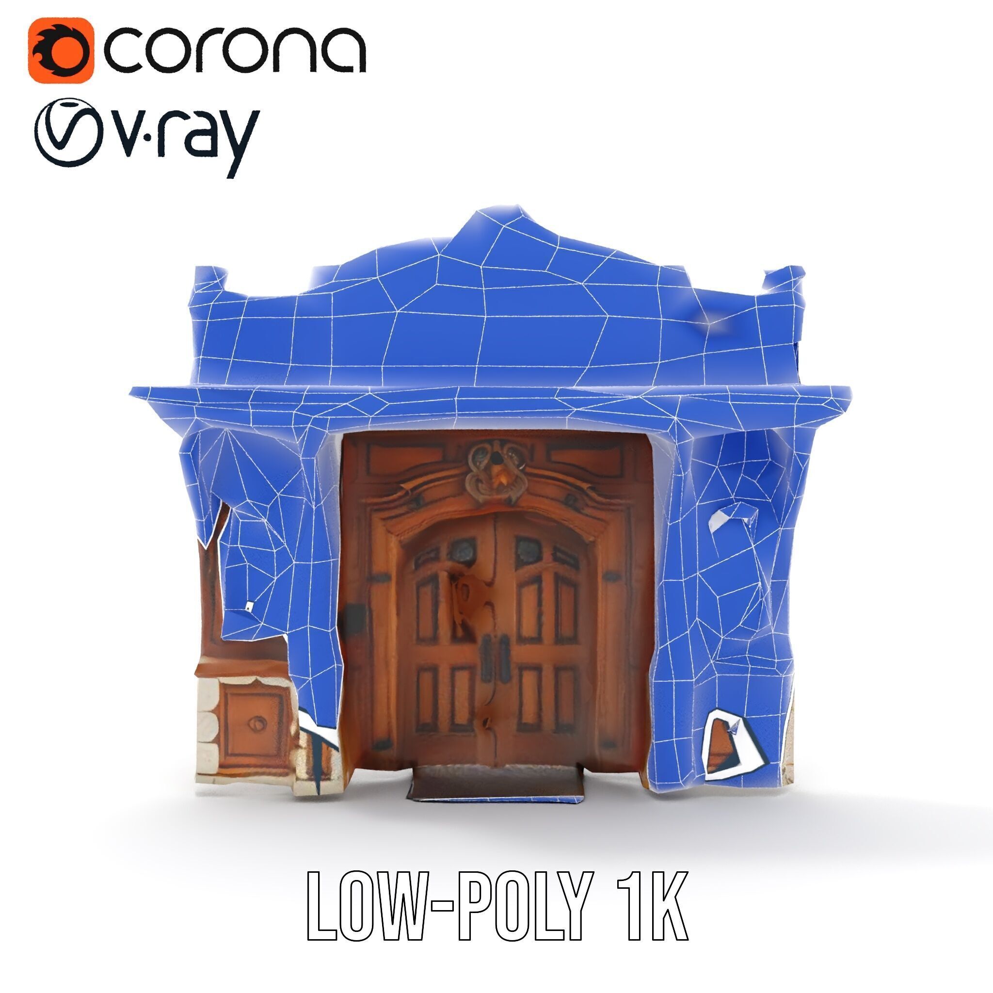 Victorian Style Storefront Model Pack Low-poly 3D model_10