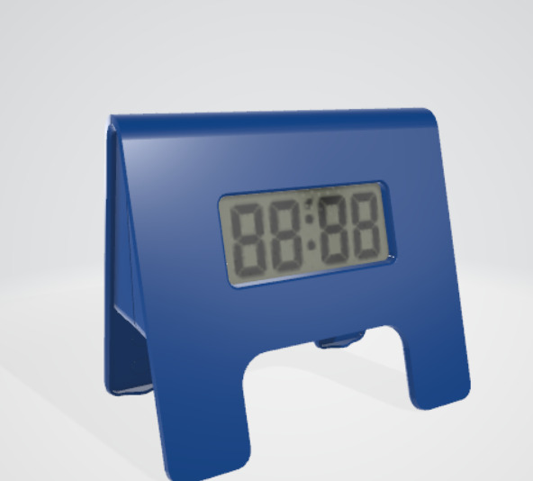 blue clock 3D model_1