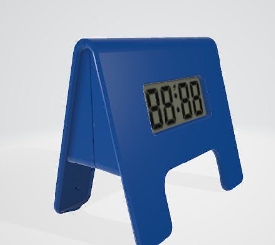 blue clock 3D model