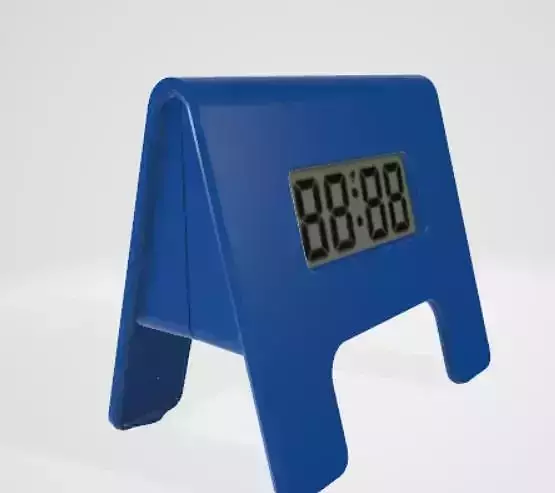 blue clock 3D model