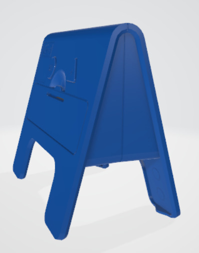 blue clock 3D model_2