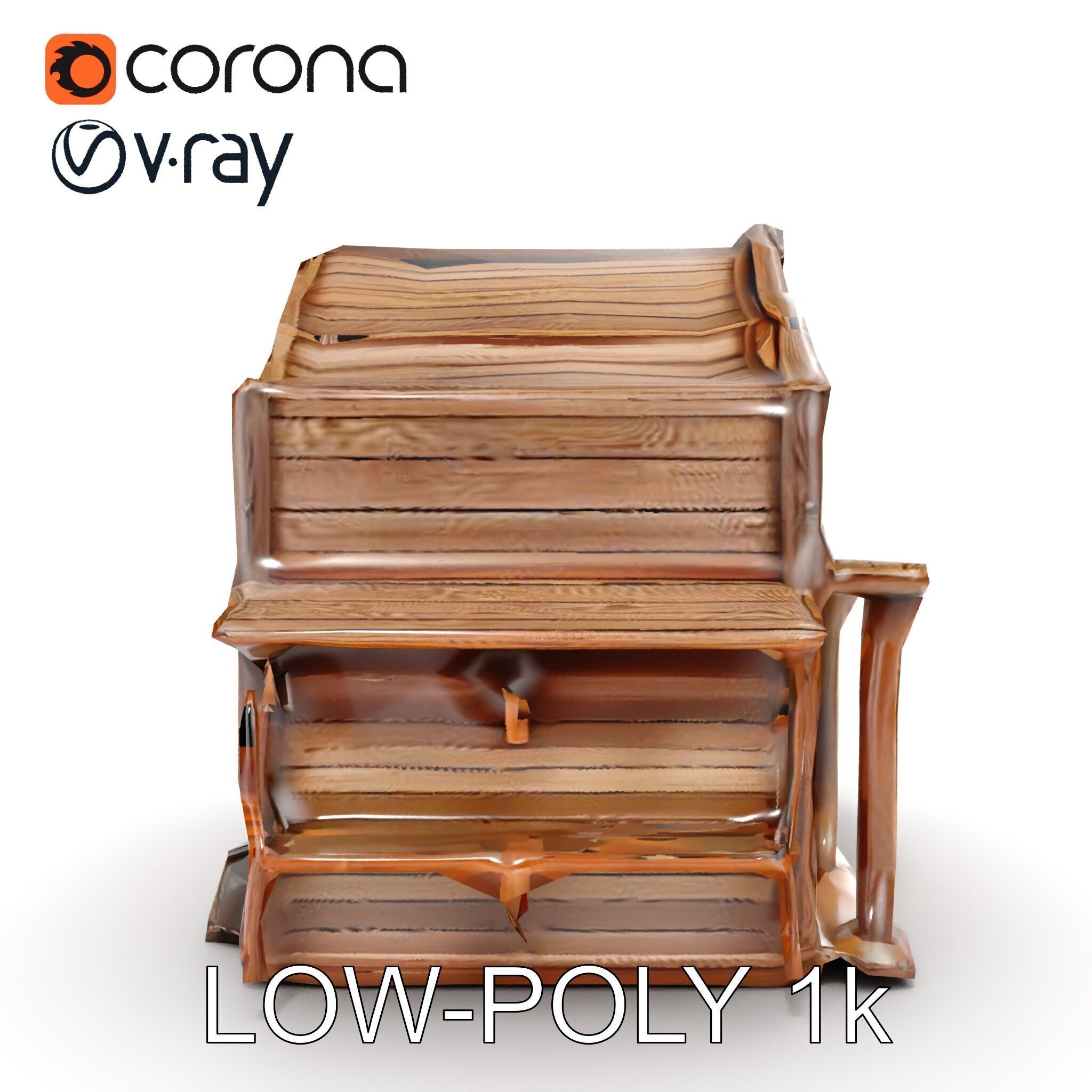 Western Saloon Building Model Pack for Game Design and Rendering Low-poly 3D model_24