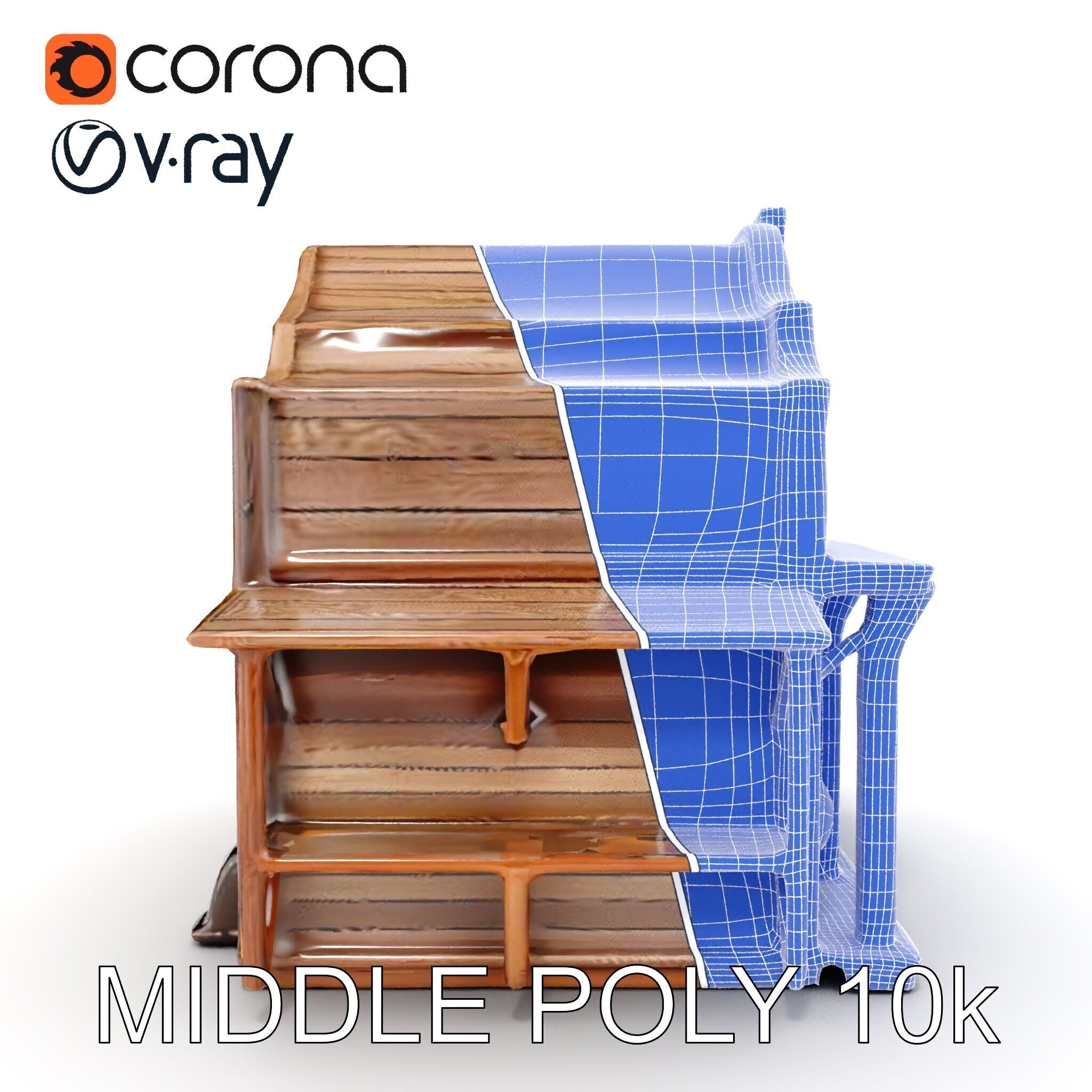 Western Saloon Building Model Pack for Game Design and Rendering Low-poly 3D model_17