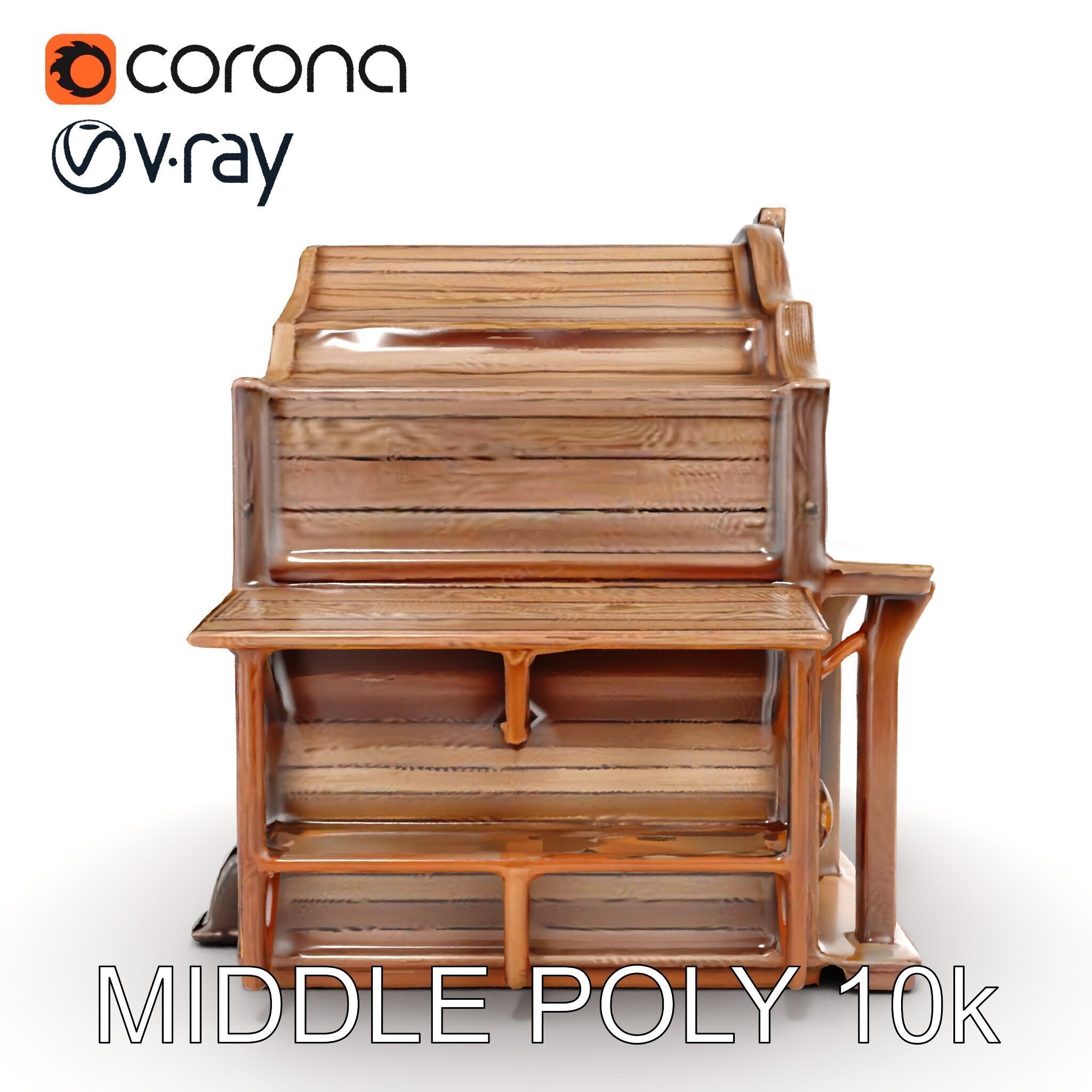 Western Saloon Building Model Pack for Game Design and Rendering Low-poly 3D model_15