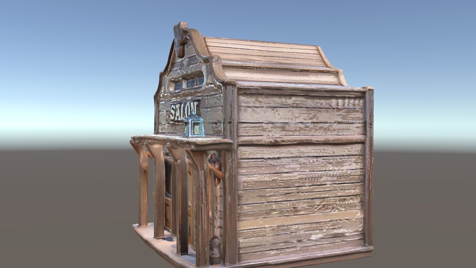 Western Saloon Building Model Pack for Game Design and Rendering Low-poly 3D model_6