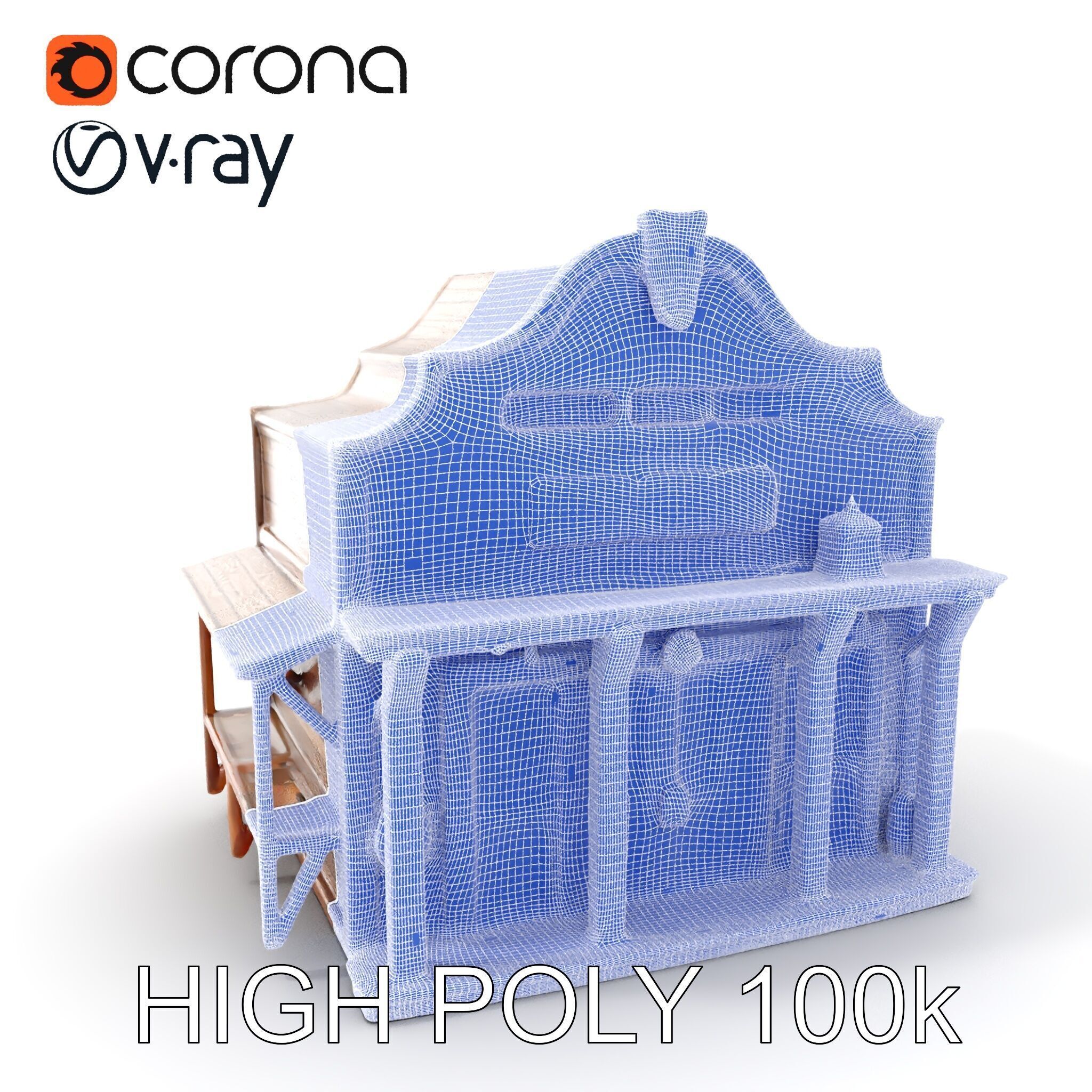 Western Saloon Building Model Pack for Game Design and Rendering Low-poly 3D model_5