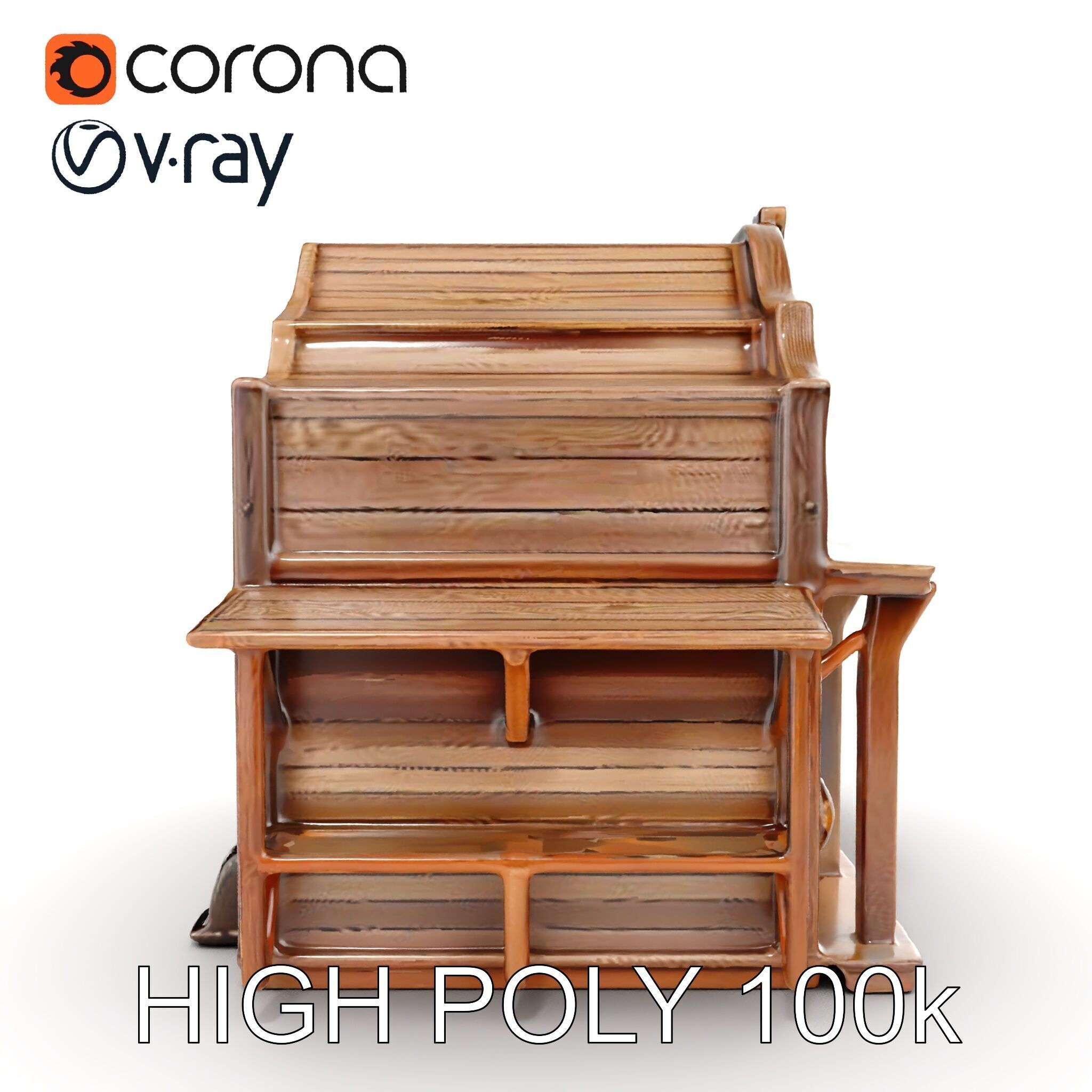 Western Saloon Building Model Pack for Game Design and Rendering Low-poly 3D model_25