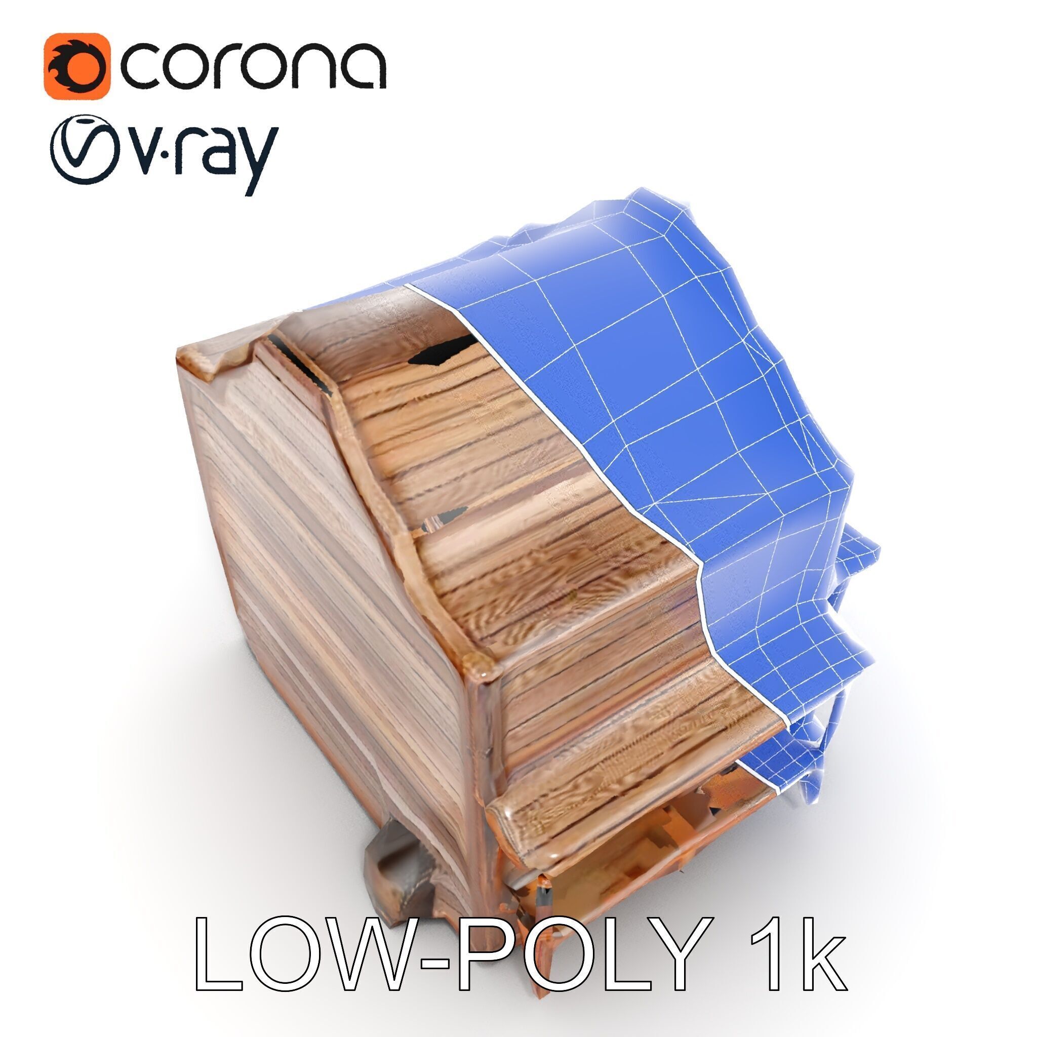 Western Saloon Building Model Pack for Game Design and Rendering Low-poly 3D model_18