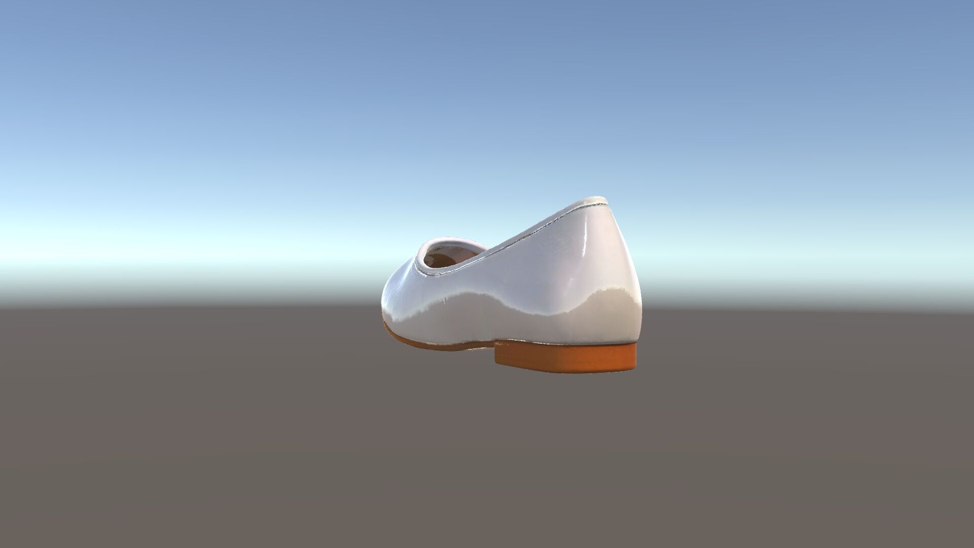 Elegant Beige Flat Shoe D Model Pack Low-poly 3D model_5