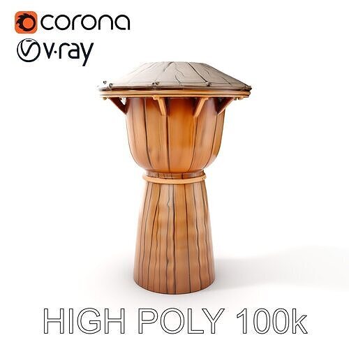 Wooden Watchtower Model Pack with Realistic Textures Low-poly 3D model