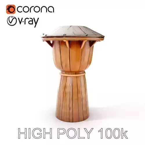Wooden Watchtower Model Pack with Realistic Textures Low-poly 3D model