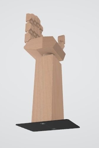 3d wood hand 3D model