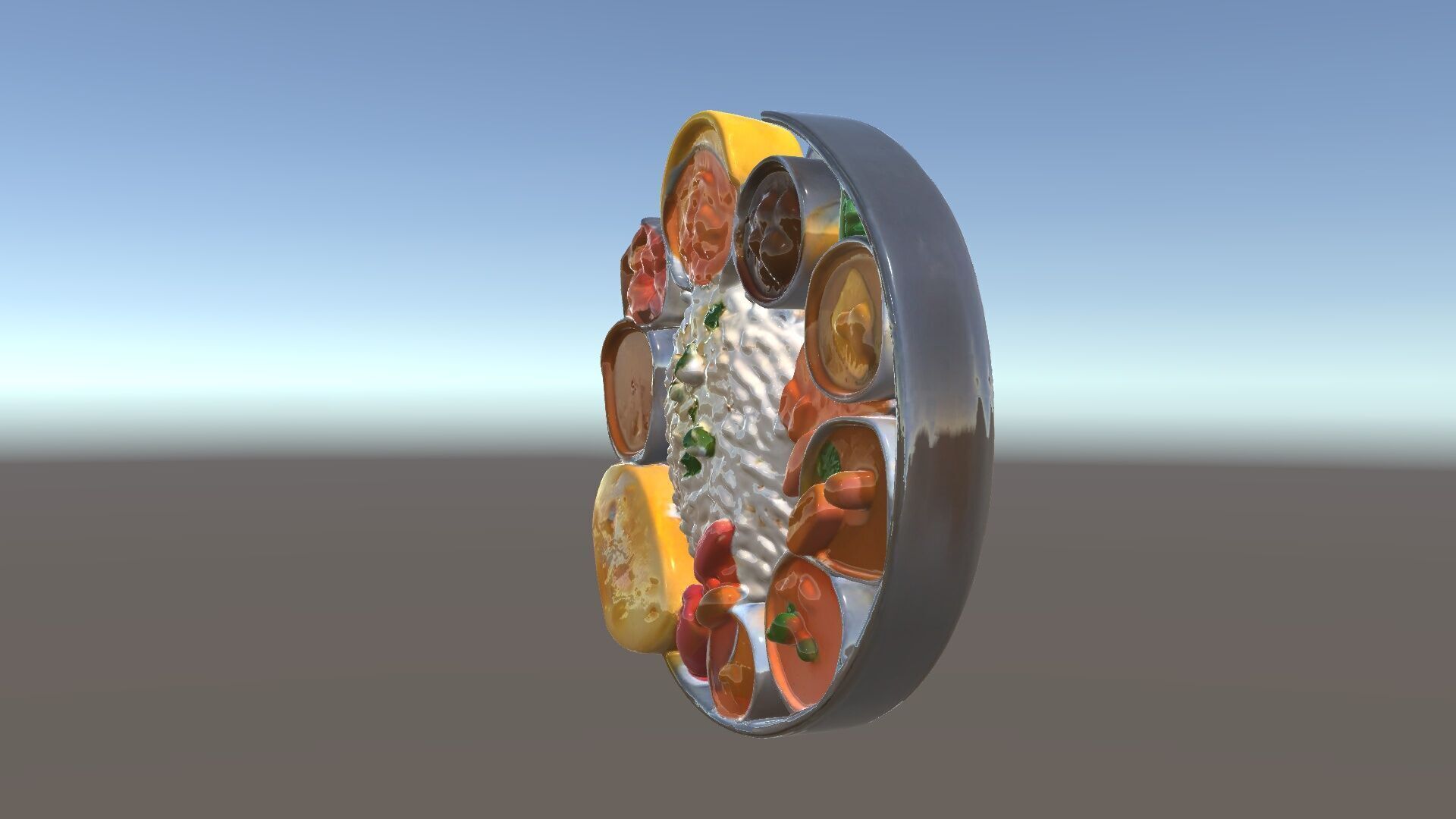 Traditional Indian Thali Model Pack Low-poly 3D model_6