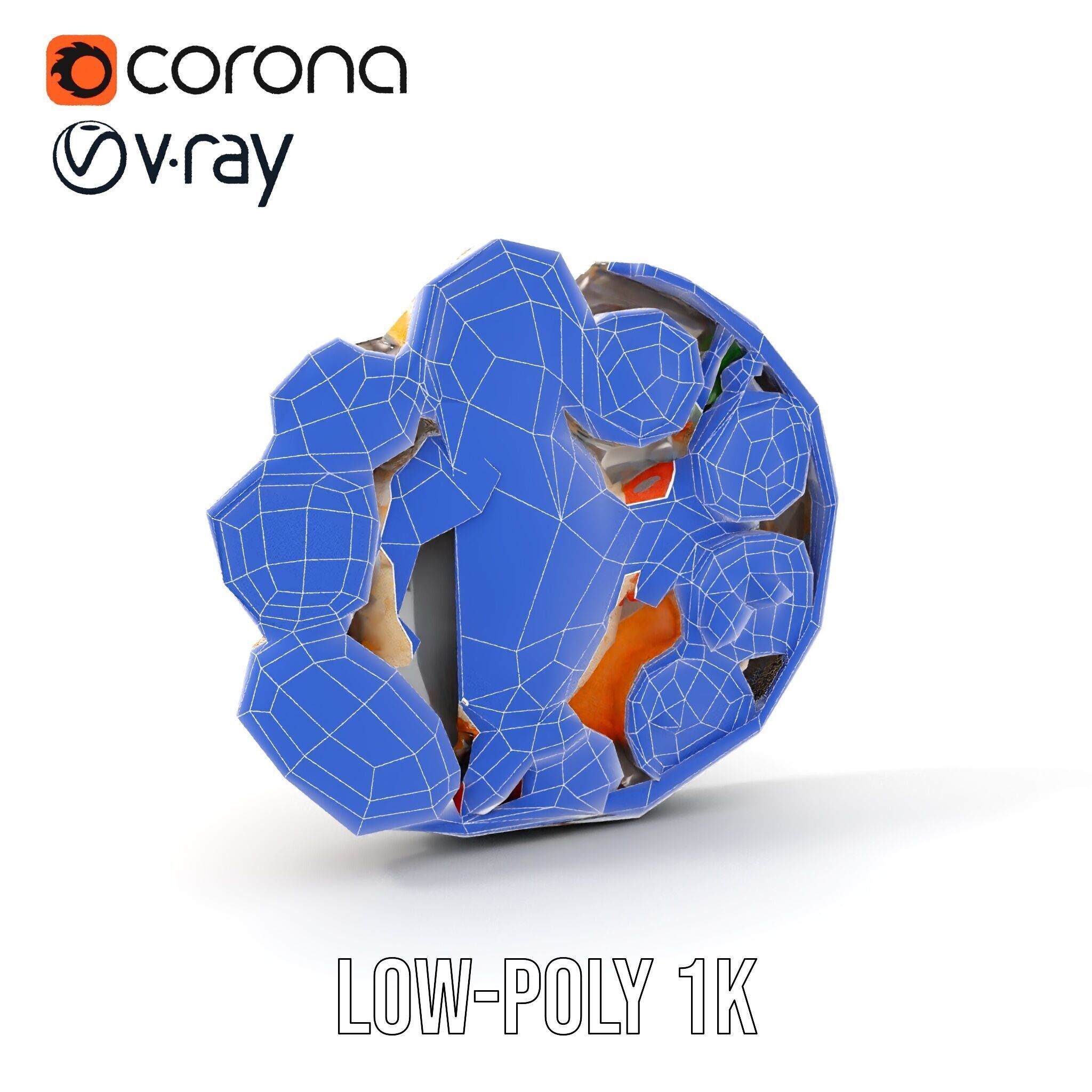 Traditional Indian Thali Model Pack Low-poly 3D model_12