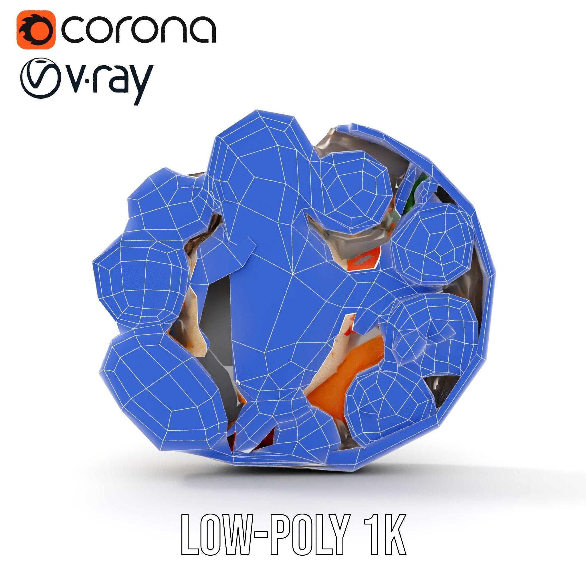 Traditional Indian Thali Model Pack Low-poly 3D model_26