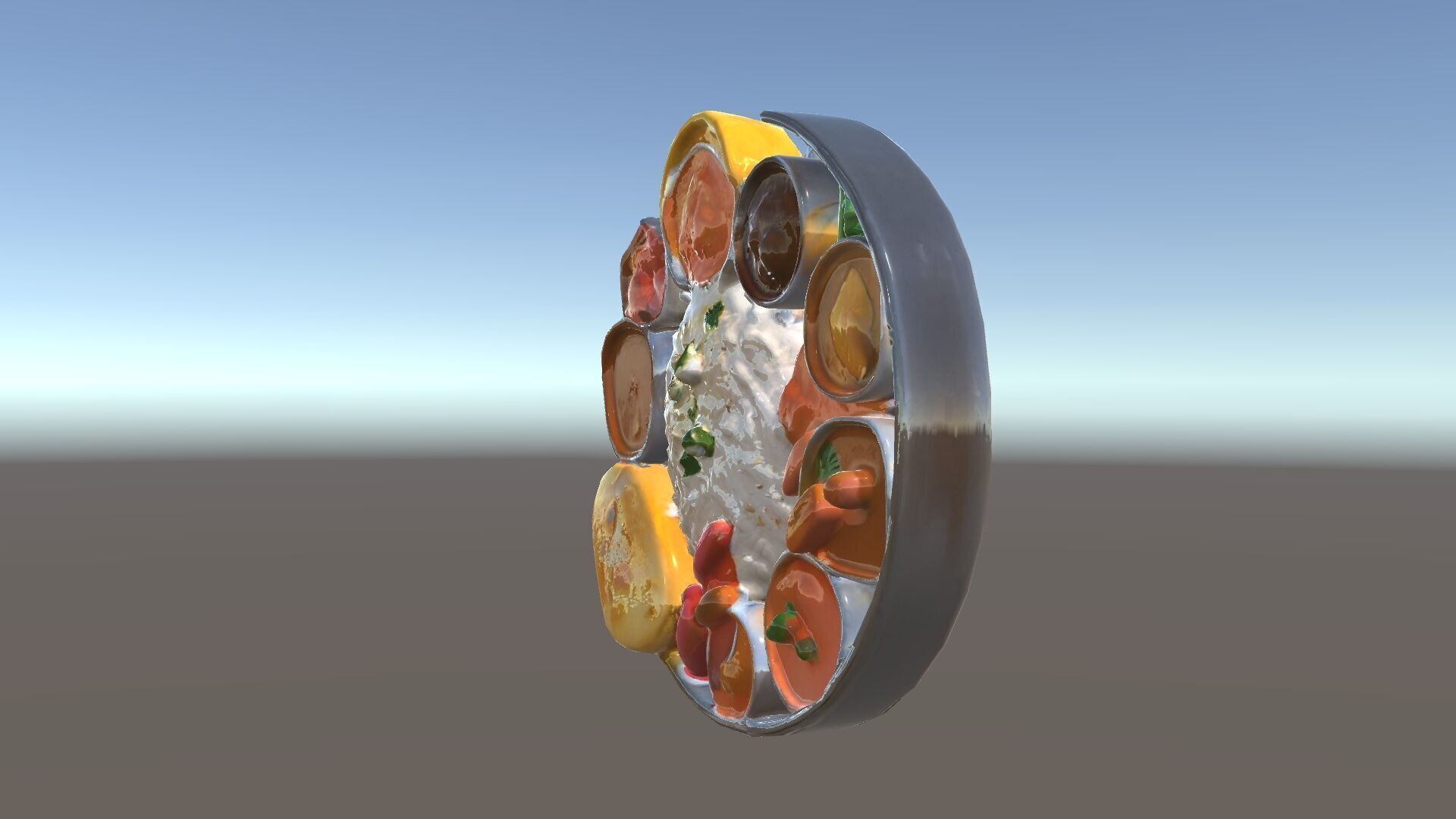 Traditional Indian Thali Model Pack Low-poly 3D model_34