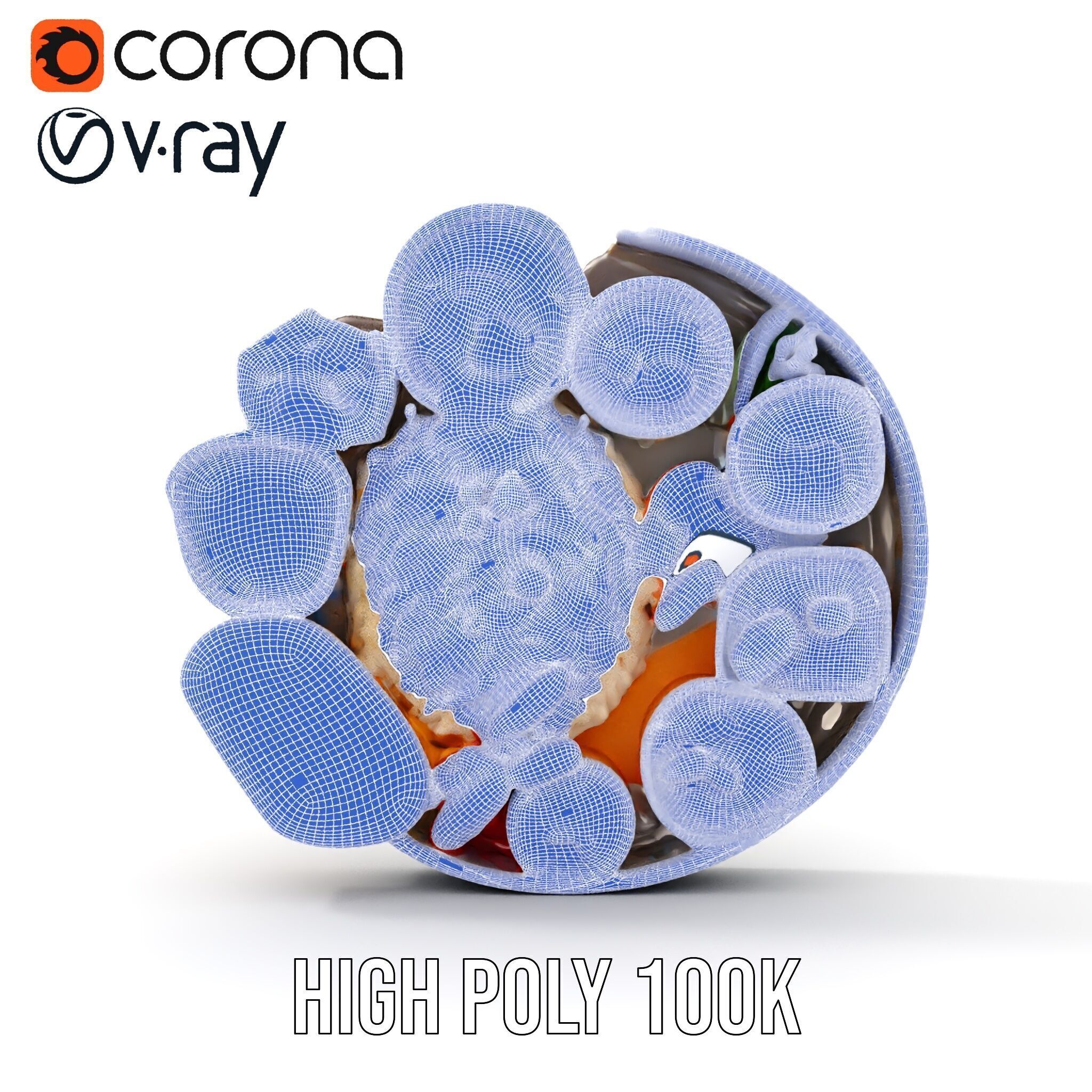 Traditional Indian Thali Model Pack Low-poly 3D model_33