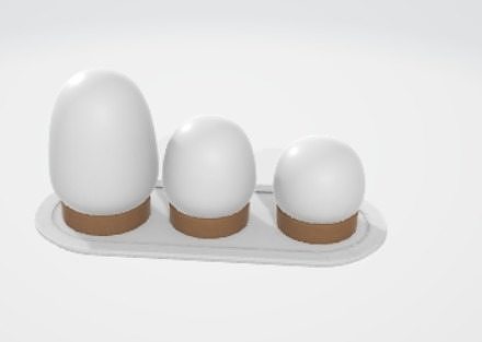 3d white lamps decoration for interior scene 3D model