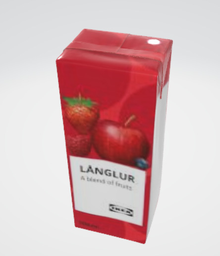3d apple juice box for interior scene 3D model_1