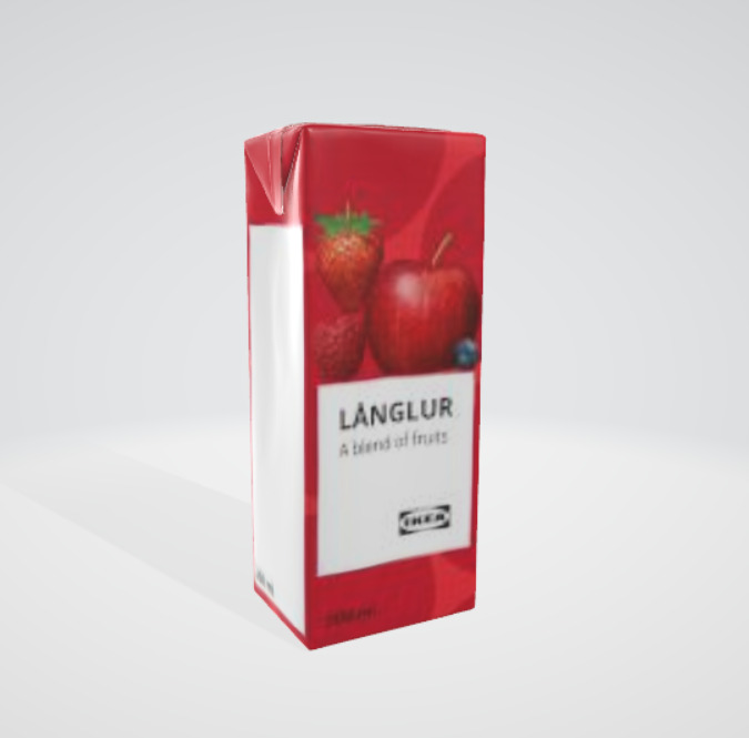 3d apple juice box for interior scene 3D model_2