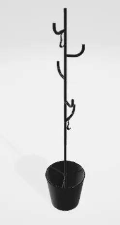 3d black hanger for interior scene 3D model_0