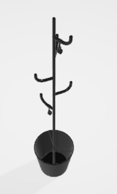 3d black hanger for interior scene 3D model_2