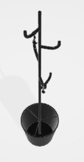 3d black hanger for interior scene 3D model_1