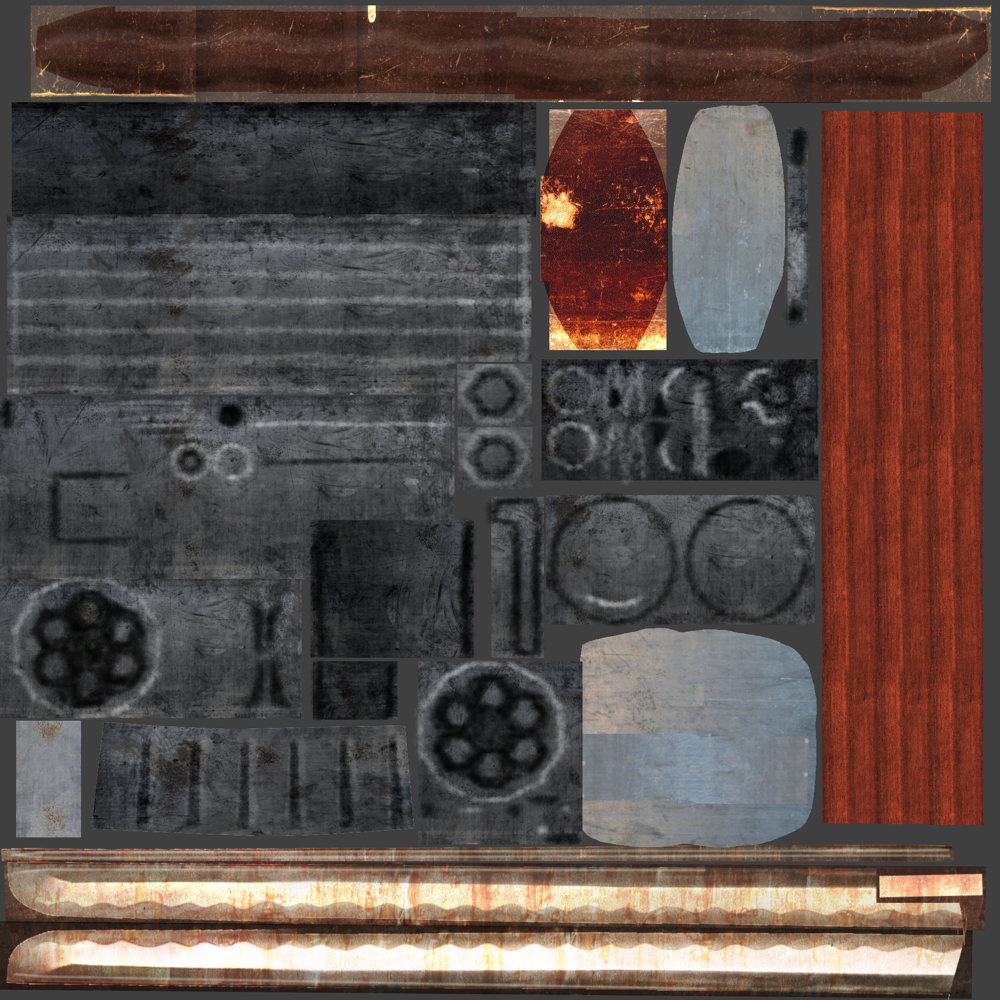 GunSword samurai sword Free low-poly 3D model_4