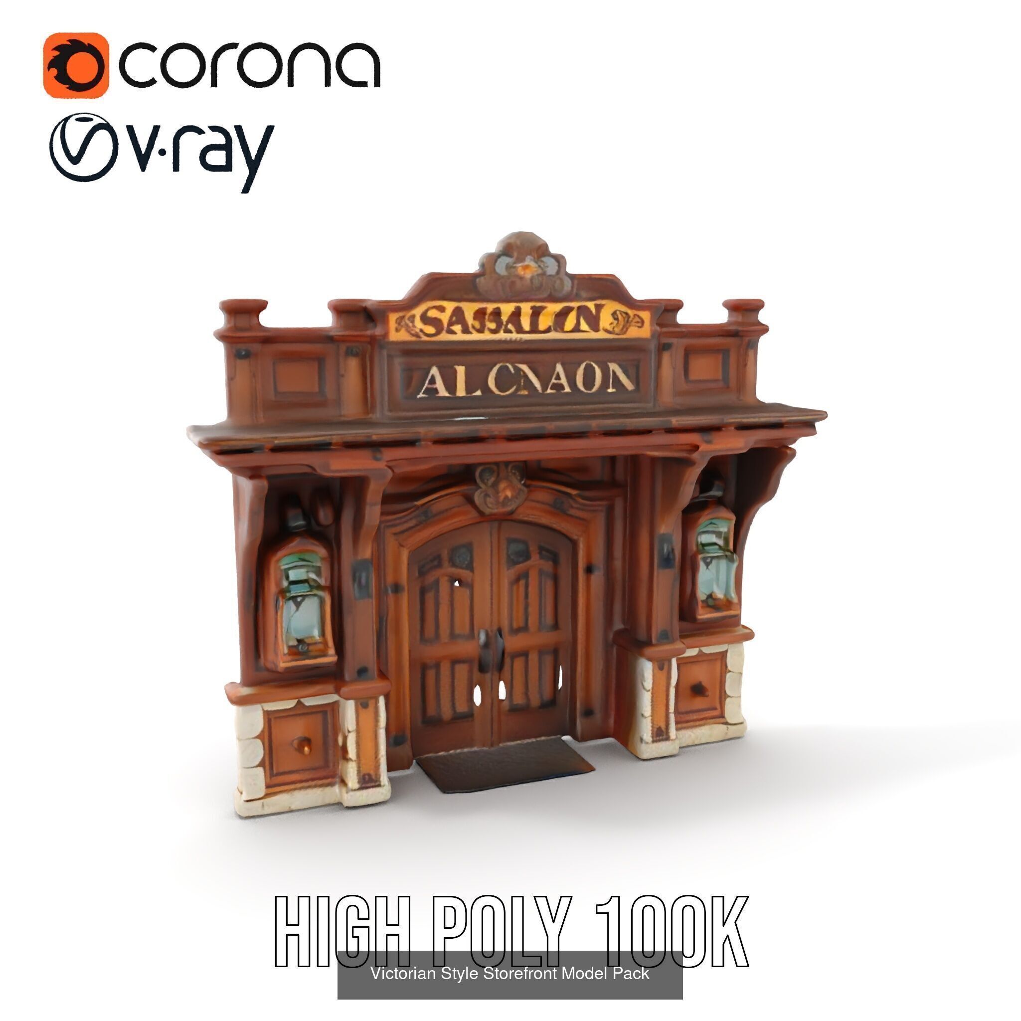 Western Saloon Models Pack 3D Model Collection_30