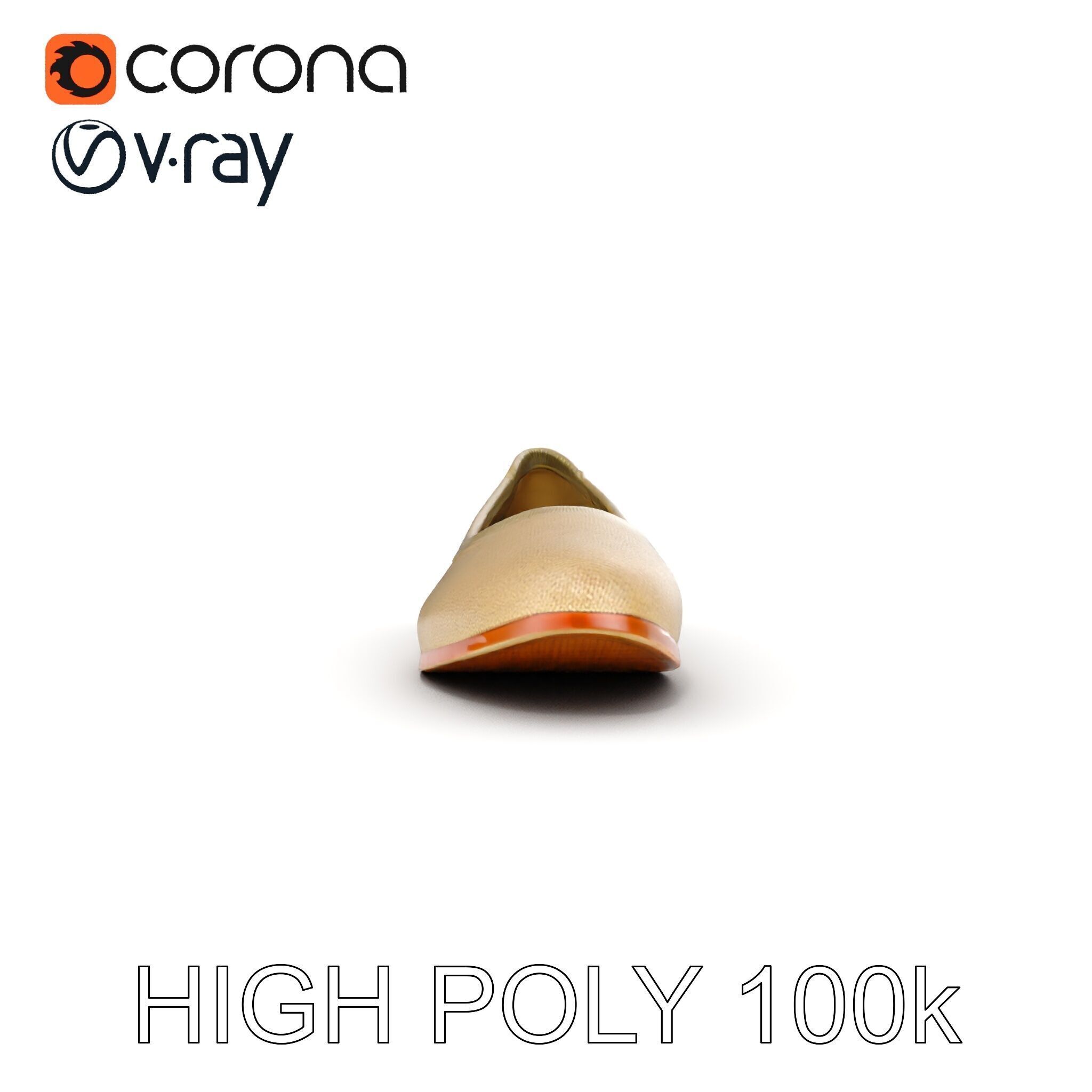 Elegant Womens Flat Shoe Model Pack Texture_9