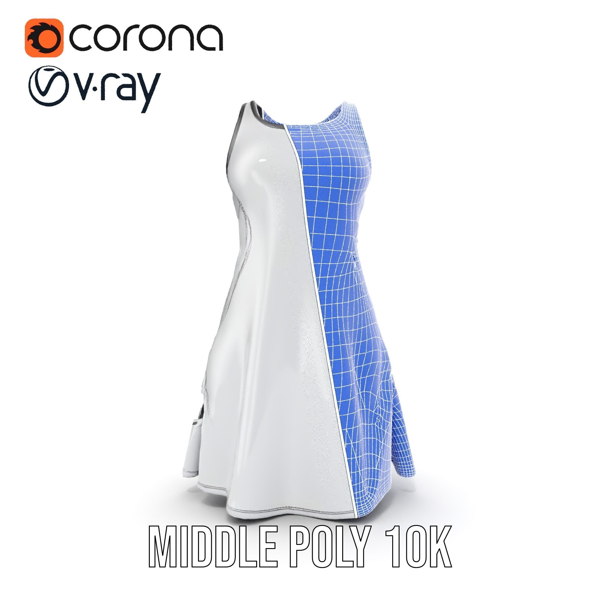 Stylish Athletic Dress D Model Pack Low-poly 3D model_30