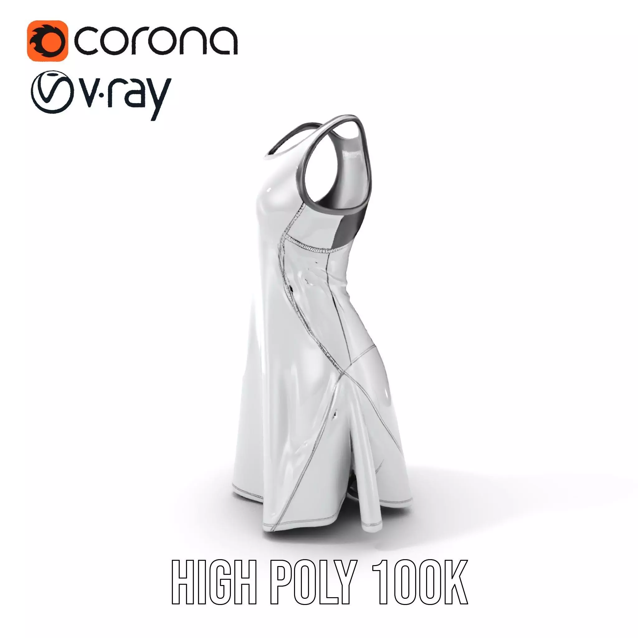 Stylish Athletic Dress D Model Pack Low-poly 3D model_0