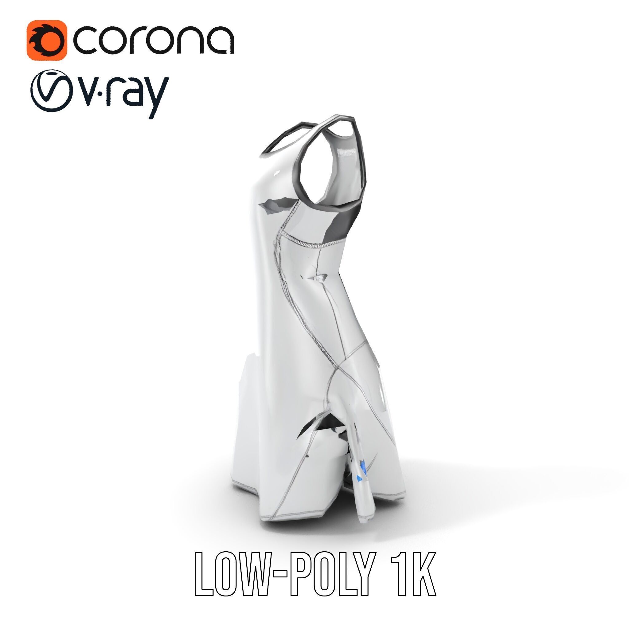 Stylish Athletic Dress D Model Pack Low-poly 3D model_14