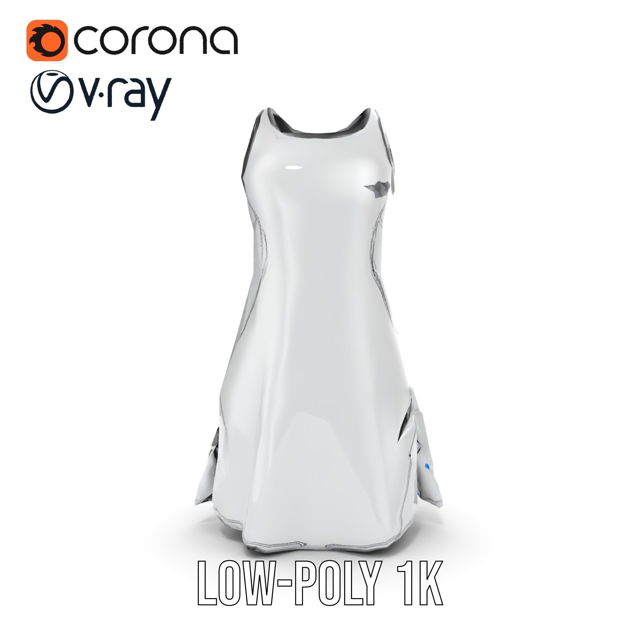 Stylish Athletic Dress D Model Pack Low-poly 3D model_9
