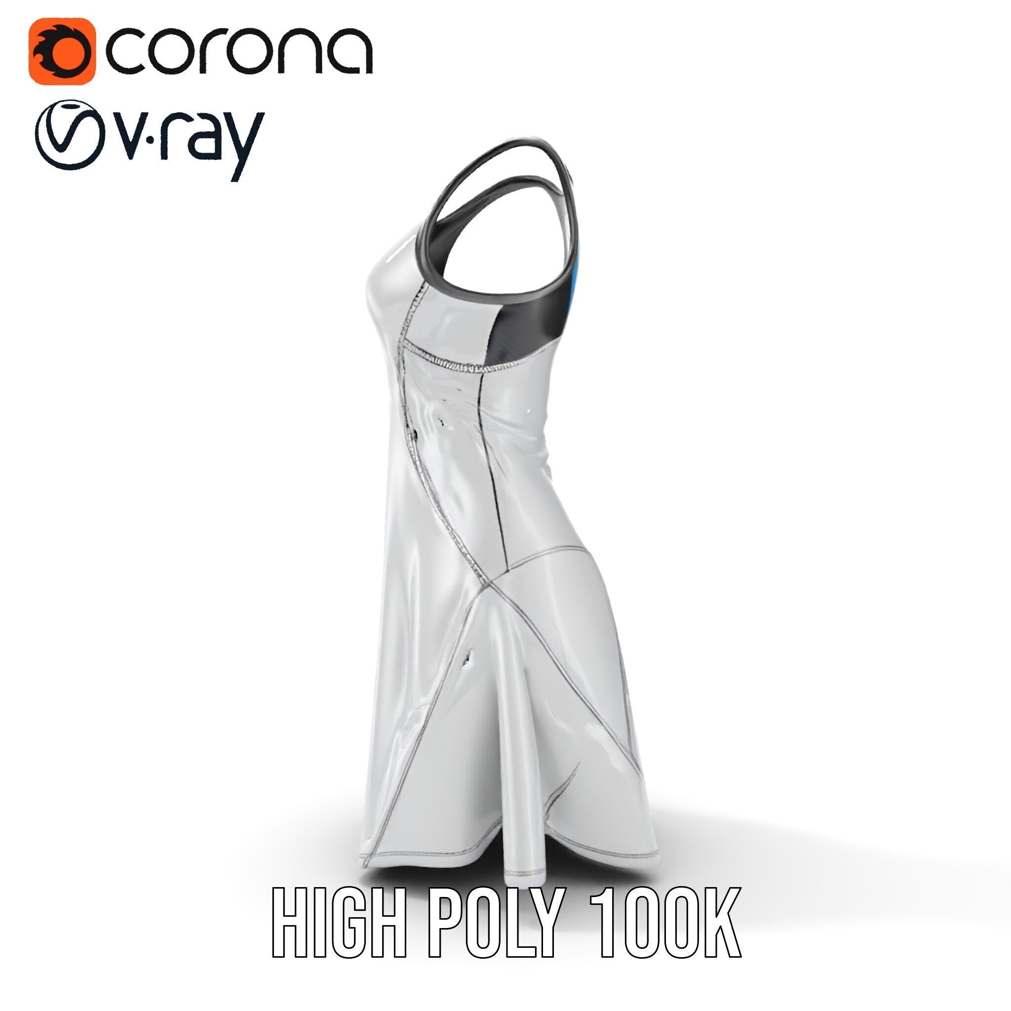 Stylish Athletic Dress D Model Pack Low-poly 3D model_15