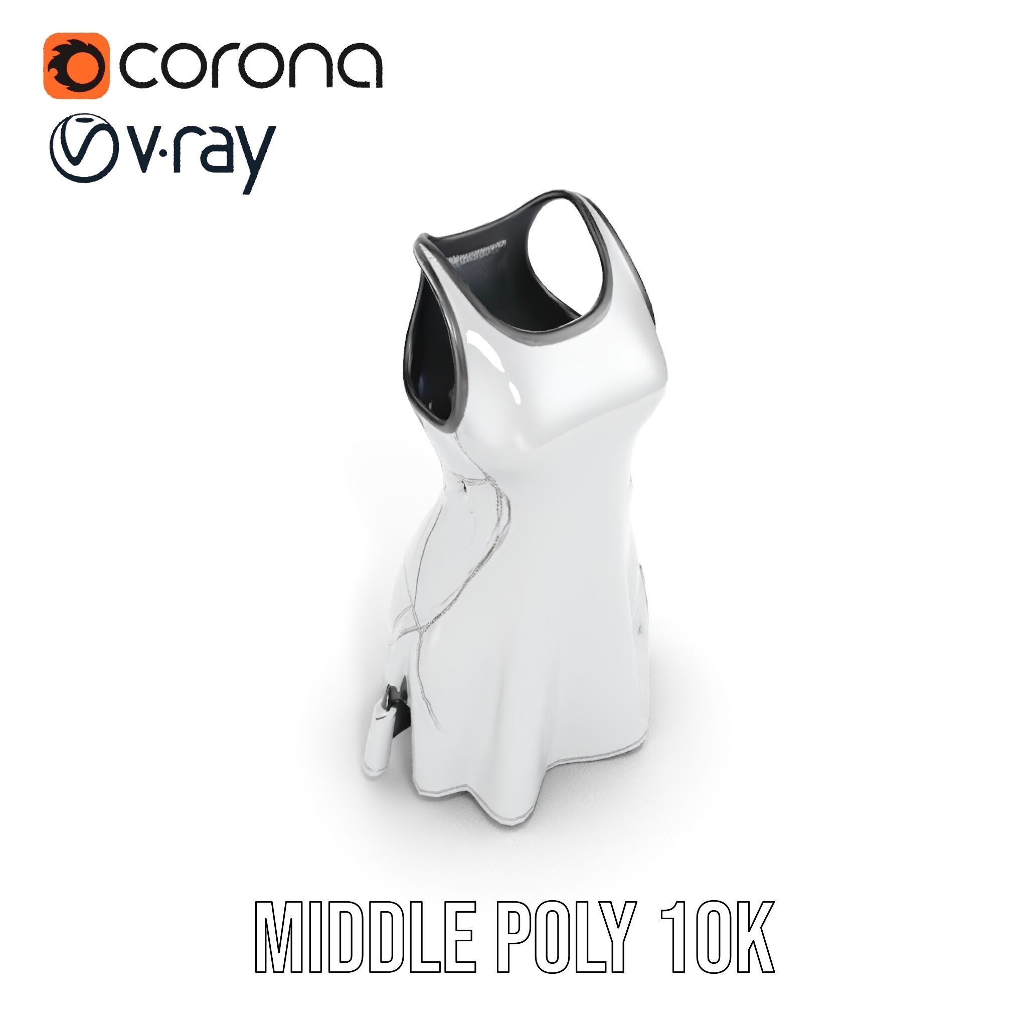 Stylish Athletic Dress D Model Pack Low-poly 3D model_10