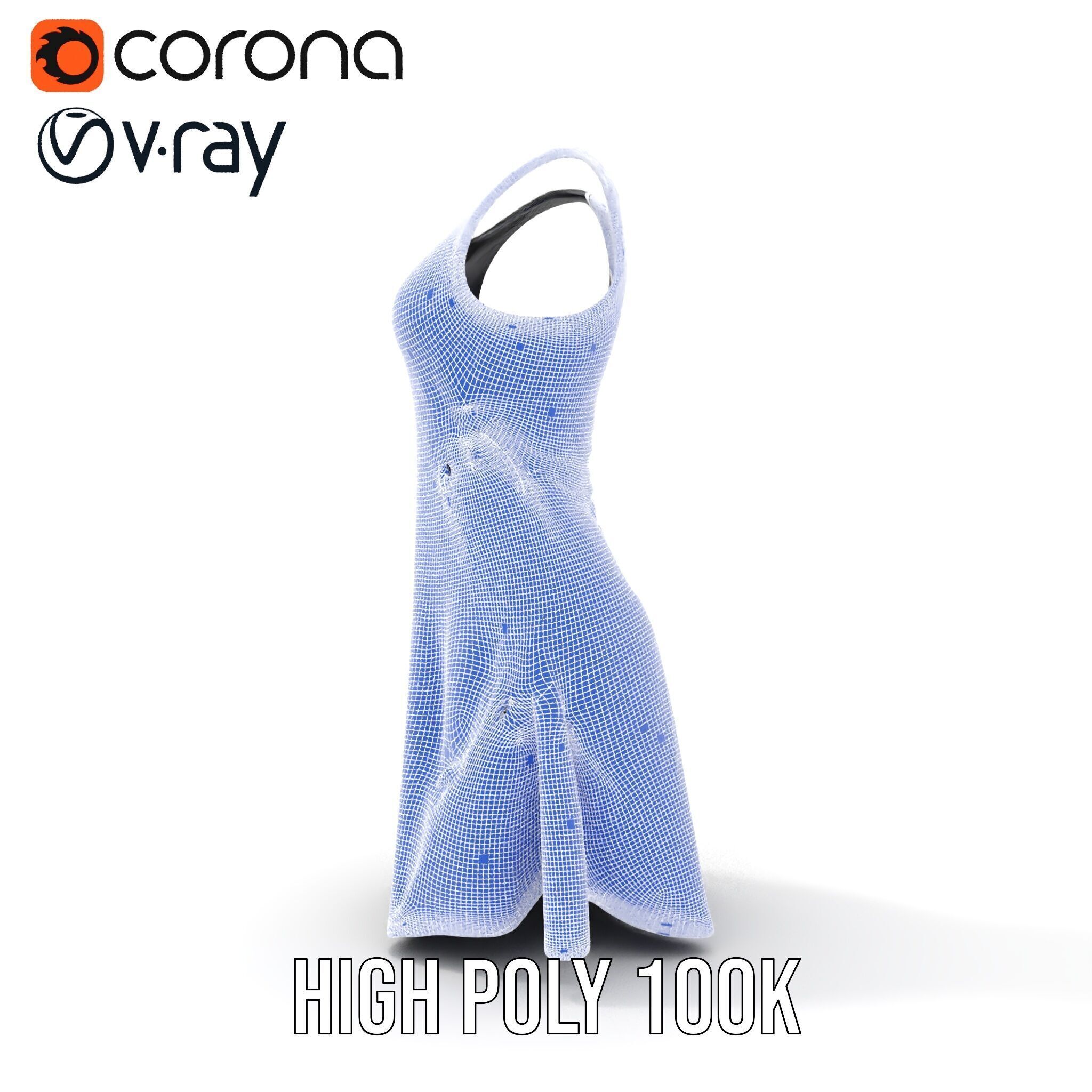 Stylish Athletic Dress D Model Pack Low-poly 3D model_35