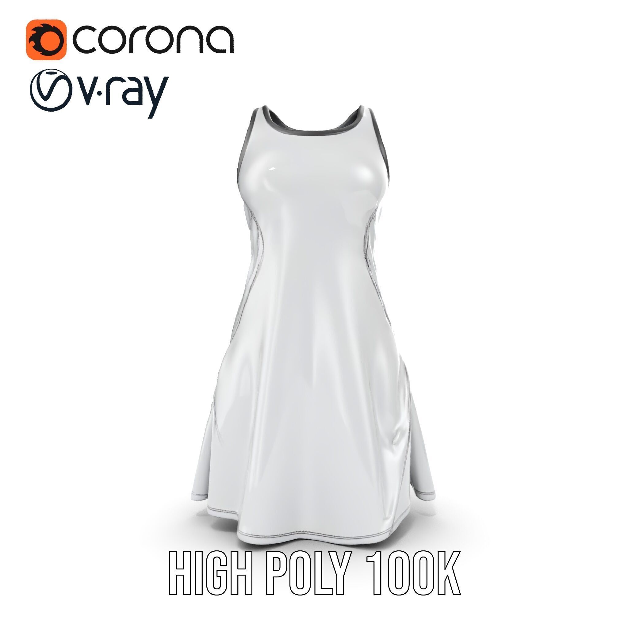 Stylish Athletic Dress D Model Pack Low-poly 3D model_26
