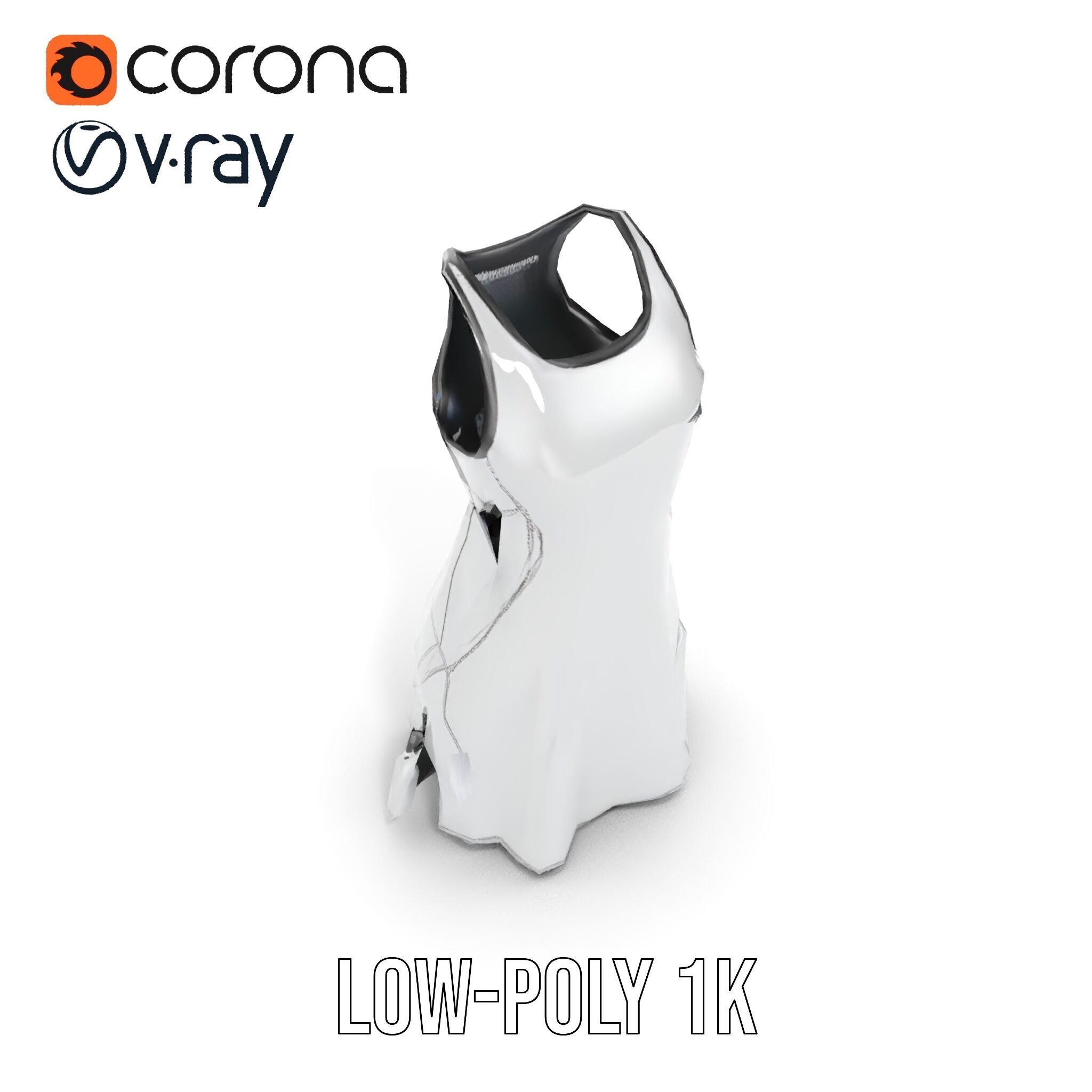 Stylish Athletic Dress D Model Pack Low-poly 3D model_7