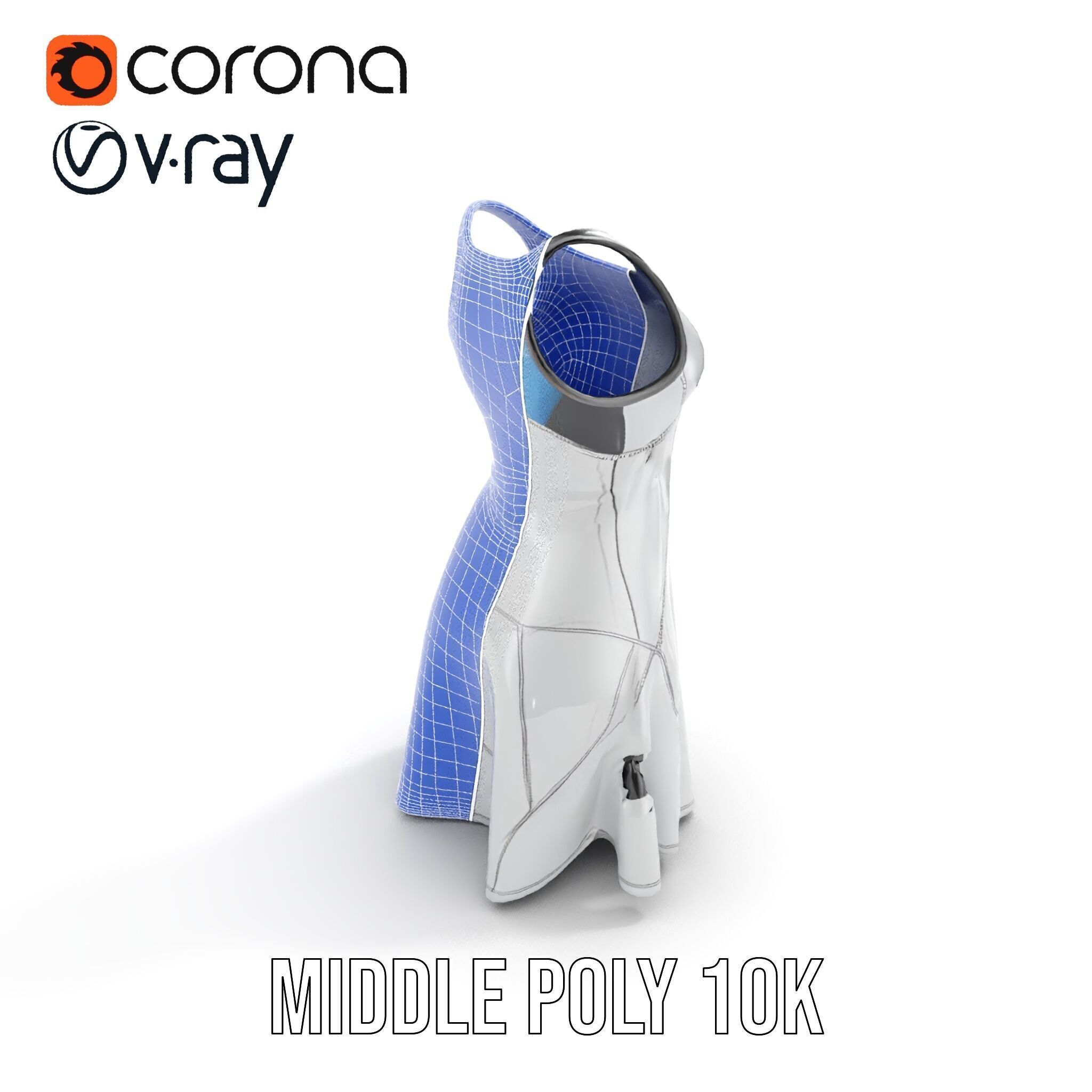 Stylish Athletic Dress D Model Pack Low-poly 3D model_16