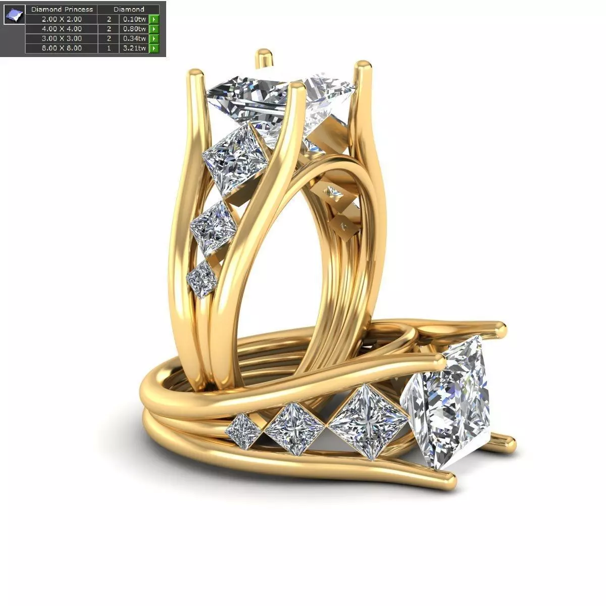 Solitaire Ring 3D print model_0