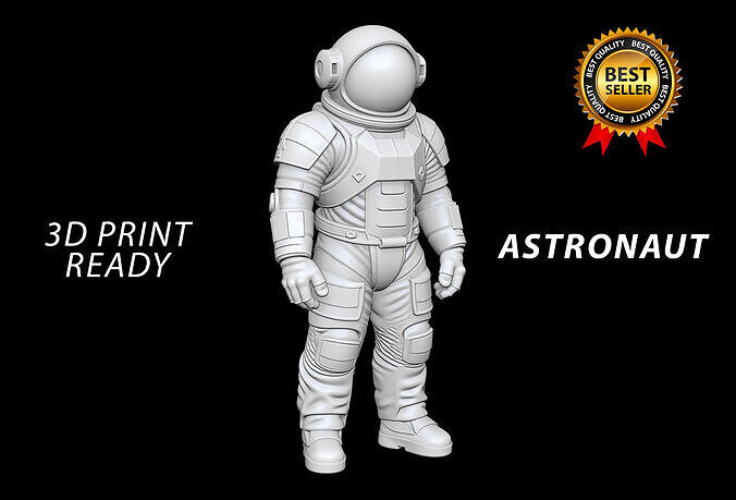Astronaut 3D Model STL - High Detail Printable Space Suit Figure 3D print model