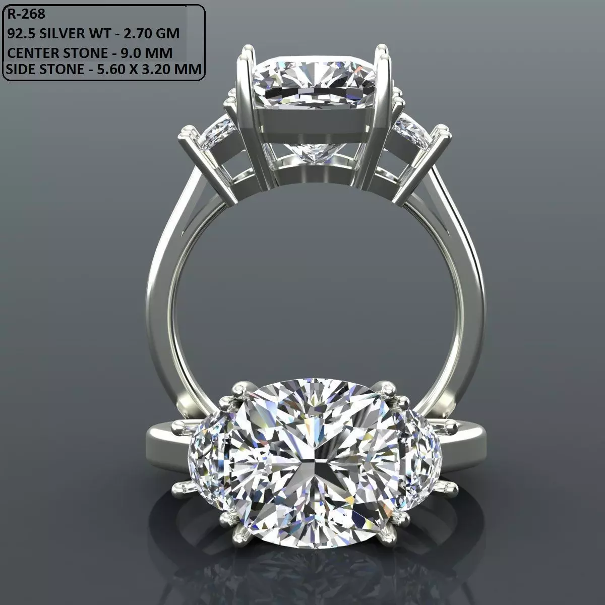 Solitaire Ring 3D print model_0