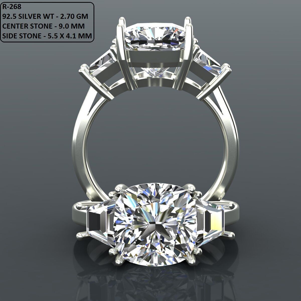 Solitaire Ring 3D print model_1