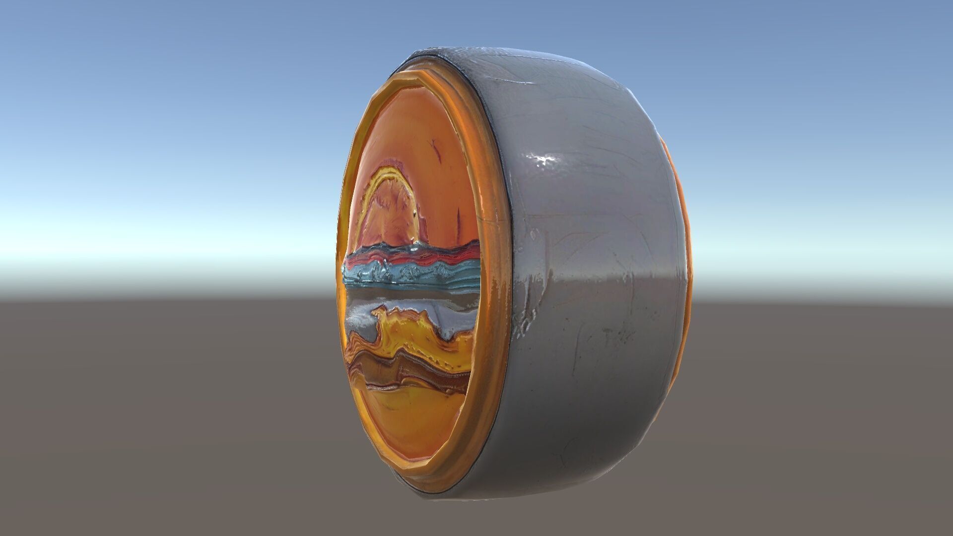 Vibrant Abstract Sunset Disk Model Pack Texture_35