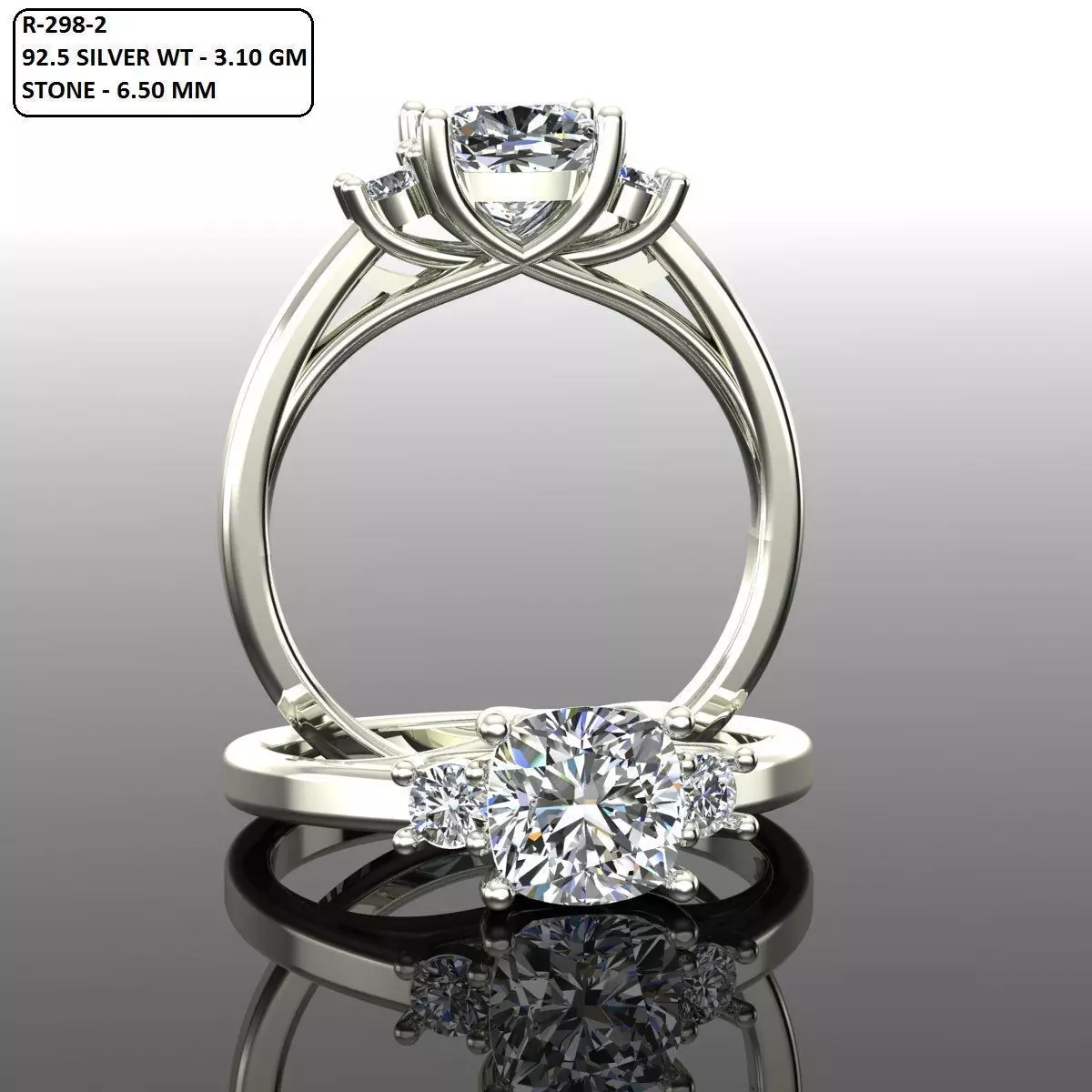 Solitaire Ring 3D print model_0
